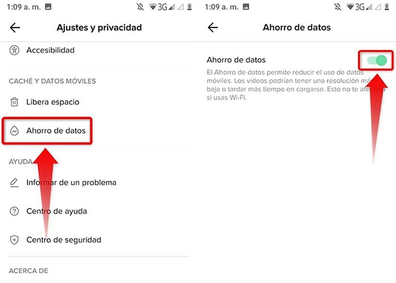 aprende activar funcion ahorro de datos