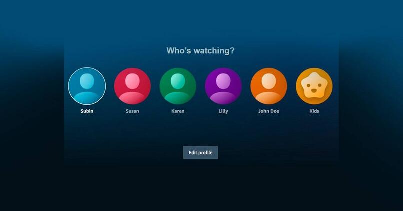 perfiles en amazon prime video