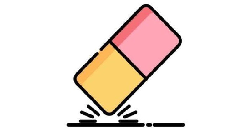 borrador rosa y naranja