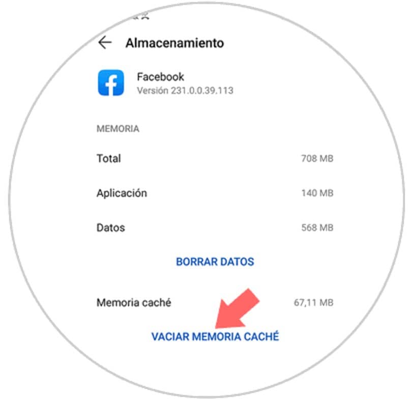 como borrar cache de la aplicacion