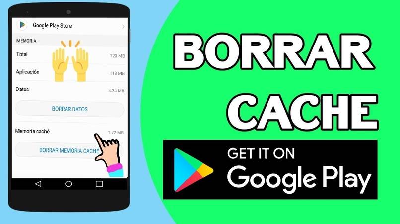 borrar cache de la aplicacion play store
