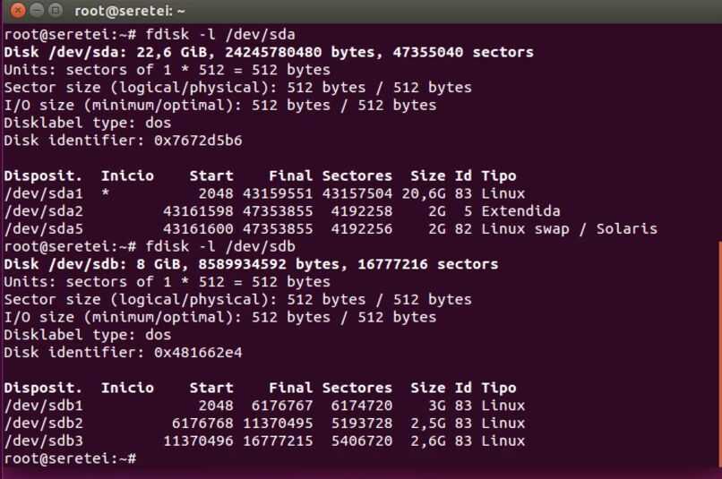 usar comando fdisk para formatear sd