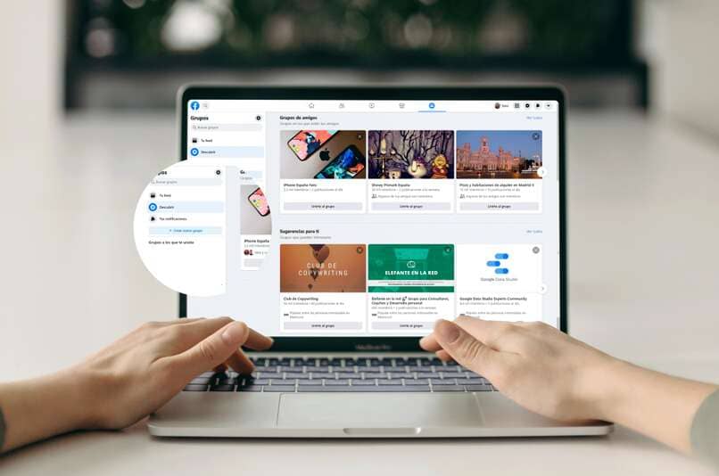 compartir contenido en grupo vinculado a la pagina
