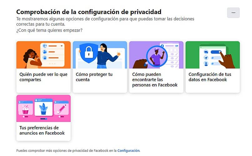 configurando la privacidad de la pagina en facebook