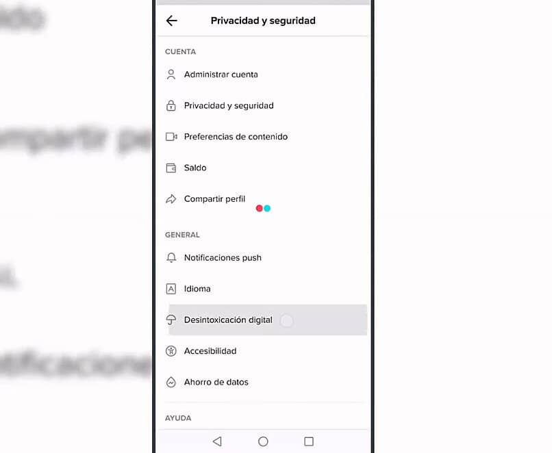 configurando tiktok en dispositivo movil