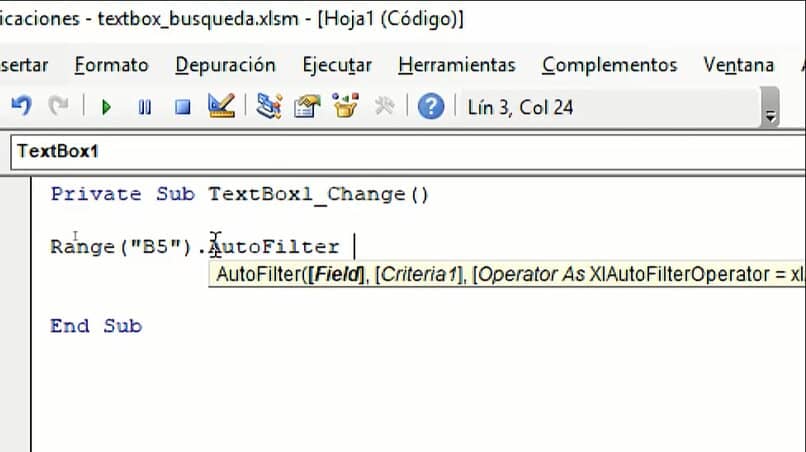 creando cuadro de texto con codigos