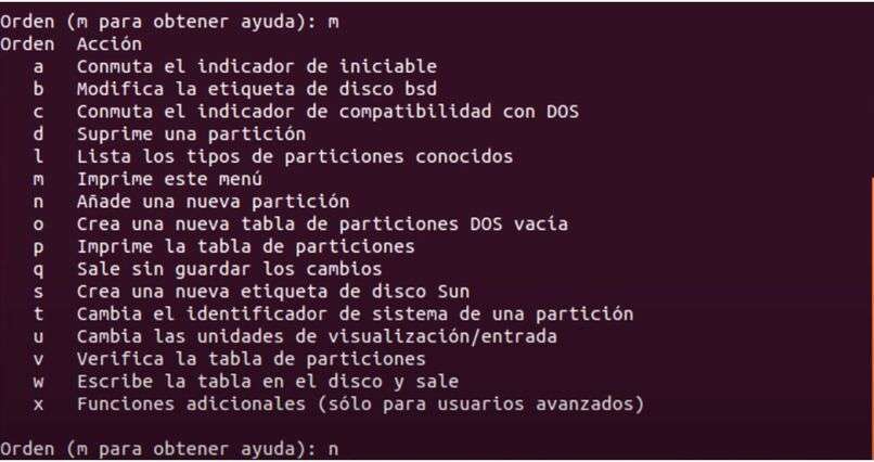 crear una particion para formatear sd en linux