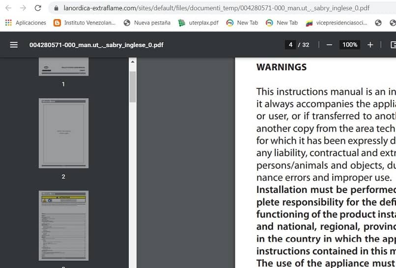 vista de documento pdf desplegado en navegador