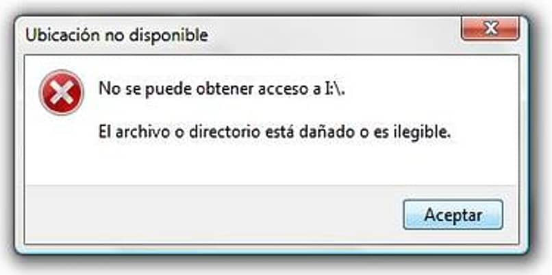 anuncio de error