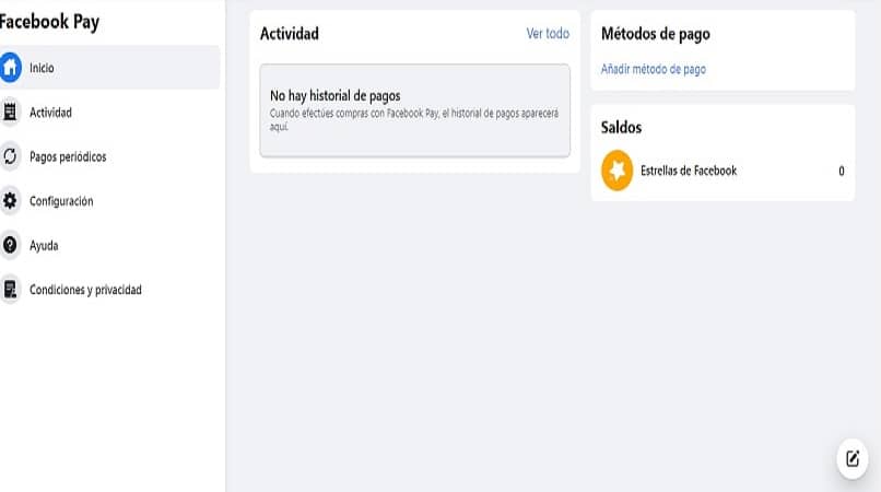 facebook interfaz pay pestana