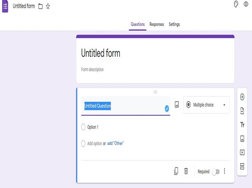 cuestionario vacio creado en google drive