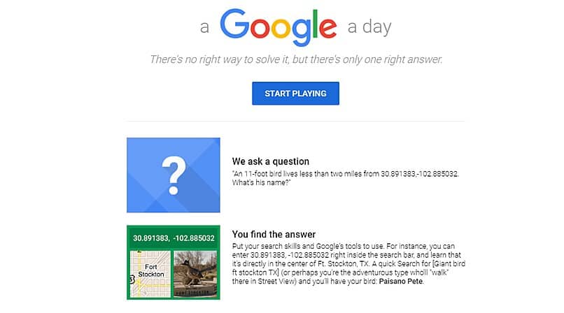 pagina oficial de google a day