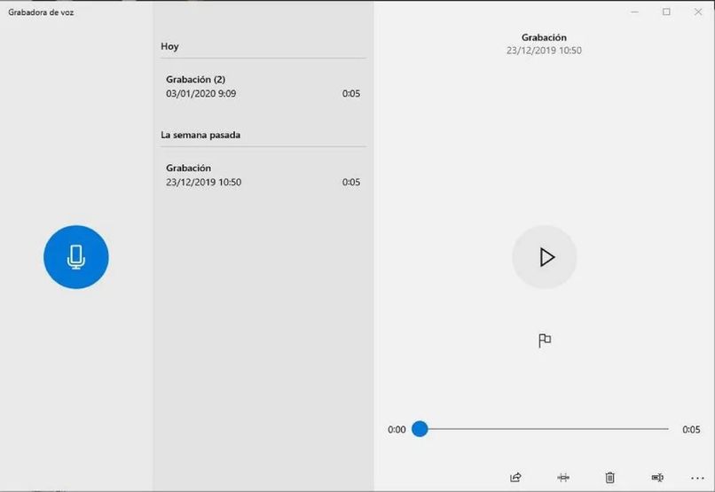 grabadora de voz de windows