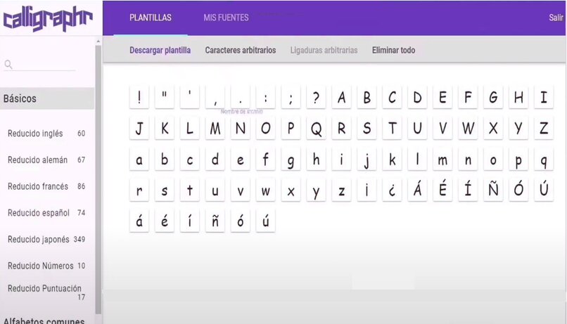 usar calligraphr para crear una fuente