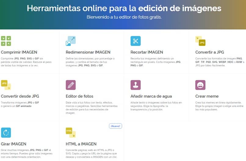 programas online para cambiar formato a una imagen