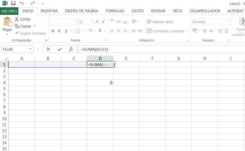 empleo de funciones para realizar calculo en hoja de excel