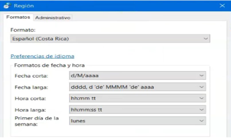 revisar el idioma en windows 10