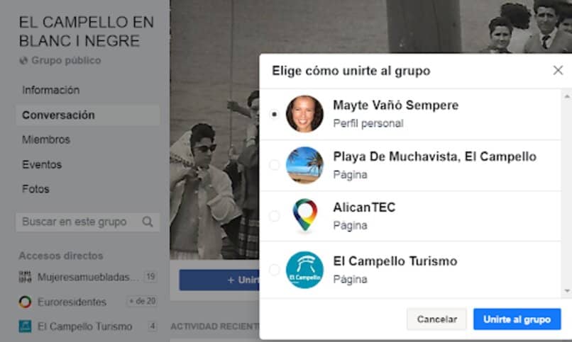 compartir interactuar y publicar en mi fanpage