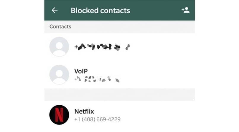 lista de contactos bloqueados en whatsapp