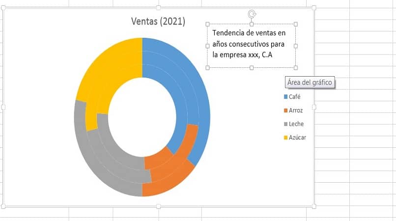vista de interaccion con cuadro de texto en grafica de datos