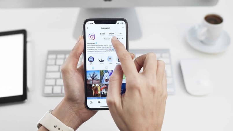 perfil de instagram en un telefono movil