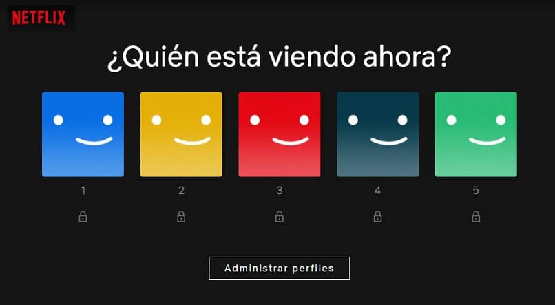 cinco perfiles para conectar en una cuenta de netflix