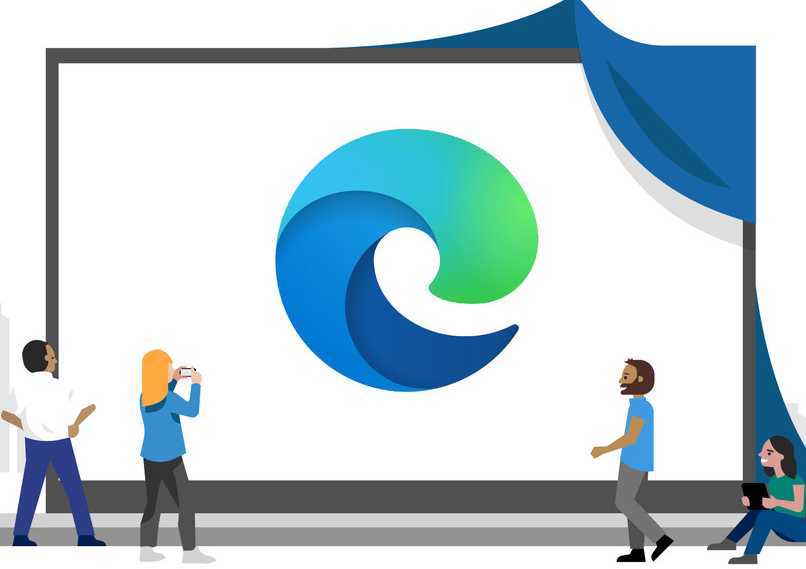 persona viendo navergador edge