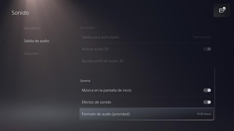 configurar el sonido de mi playstation