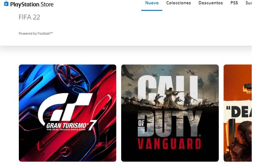 imagen de la playstation store