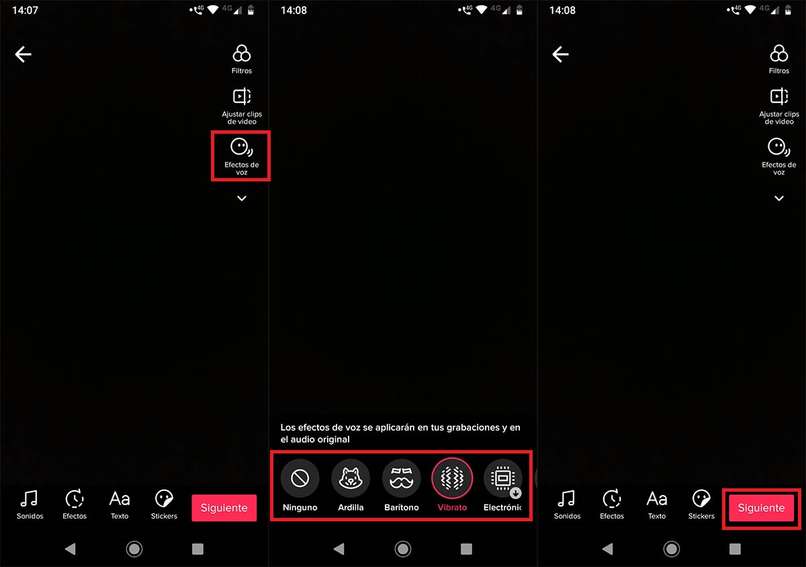 todos los efectos de voz en tiktok