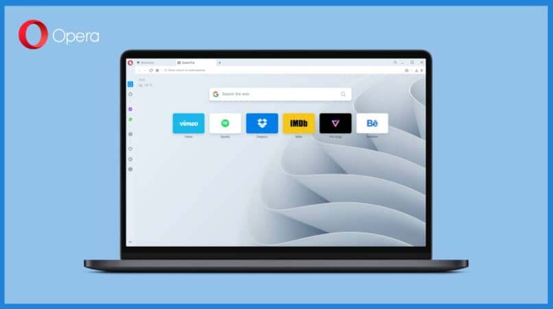 poner pestanas laterales en opera