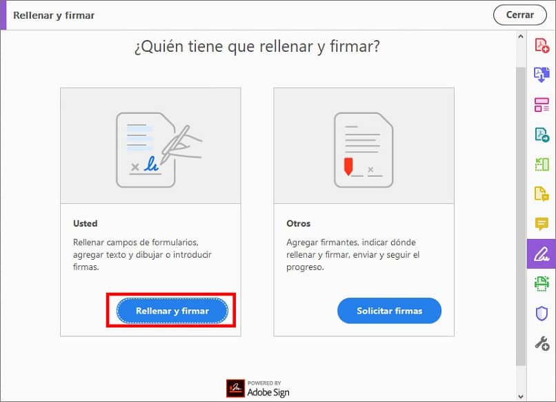 rellenar y firmar pdf
