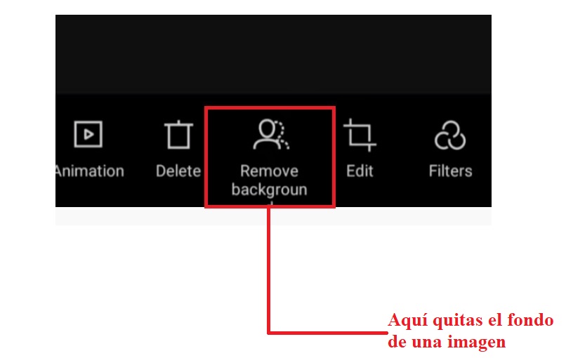 imagen que muestra el apartado para quitar fondo a una foto
