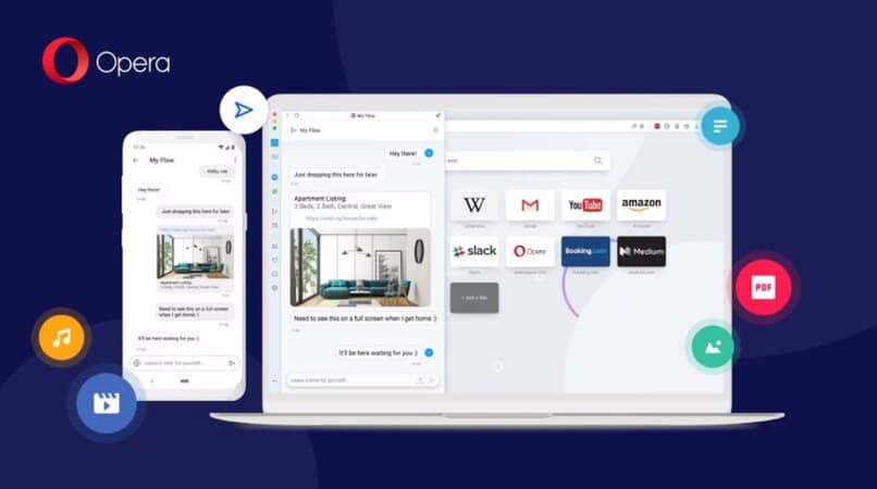 sincronizando el navegador opera con la pc y el dispositivo movil