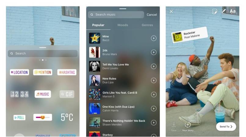 anadirle musica a tus historias