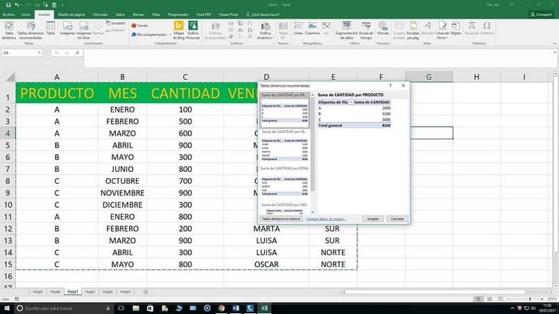 table de excel actualizada 