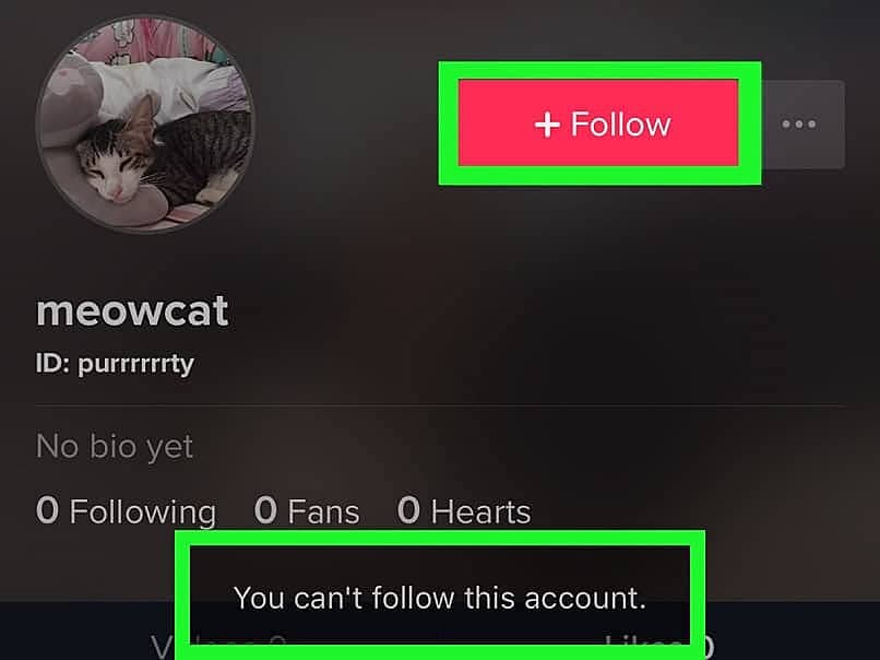 por que tiktok no me permite seguir personas