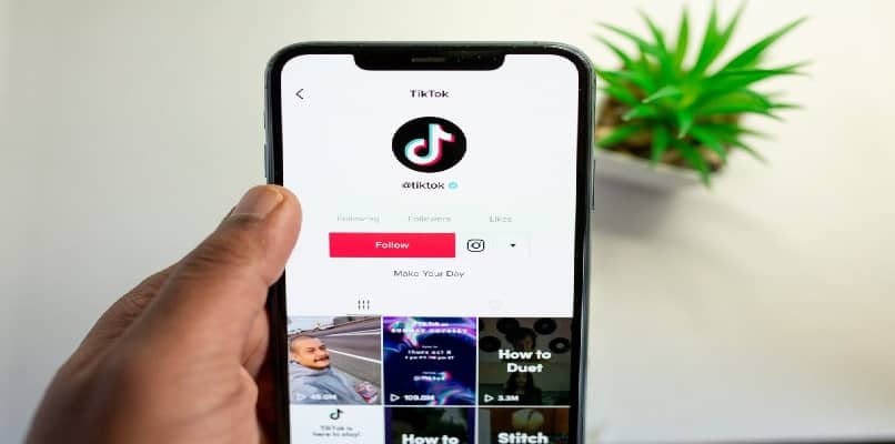 perfil de tiktok en un dispositivo movil 
