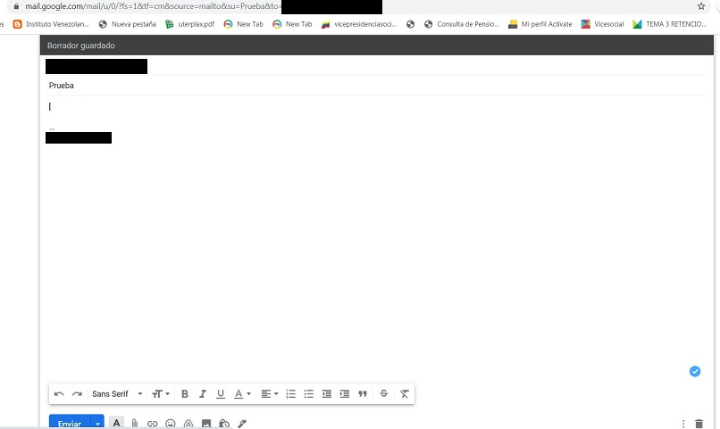 vista de elemento de correo electronico