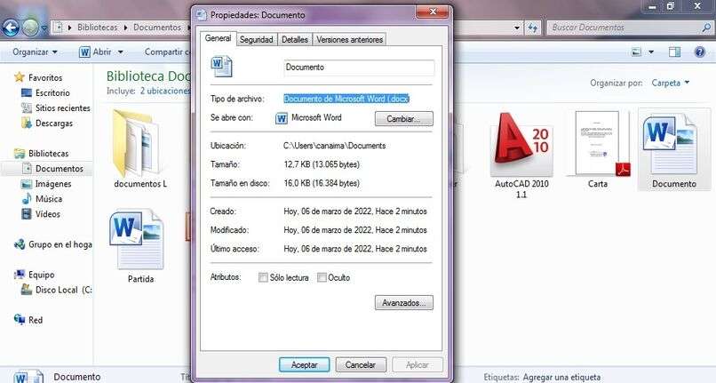 conocer la version del archivo word