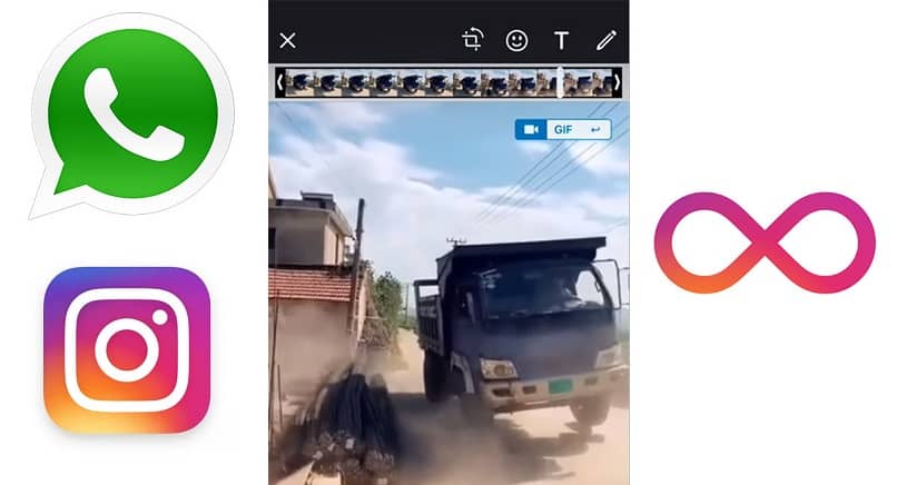 logos de whatsapp instagram boomerang