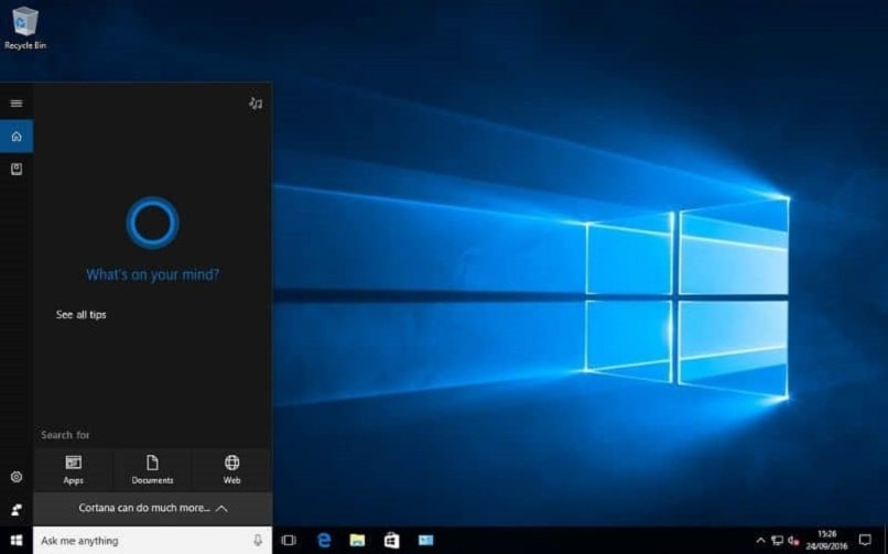 windows 10 usando cortana