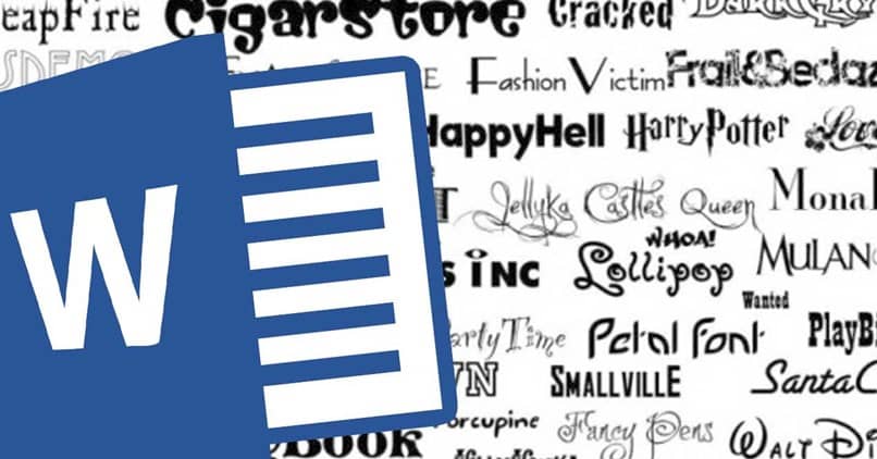 tipos de fuentes en word