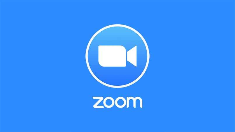 logo de zoom fondo azul